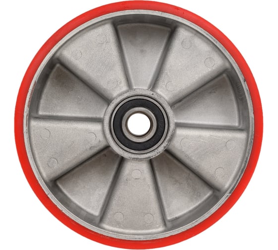 Изображение товара Колесо опорное для рохли без кронштейна полиуретановое алюминиевое 200 мм MFK-TORG 1090200-ПУ