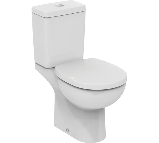 Изображение товара Унитаз-компакт Ideal Standard CONNECT CLASSIC горизонтальный выпуск, нижняя подводка, 2 режима спуска, микролифт E804801 123-0230