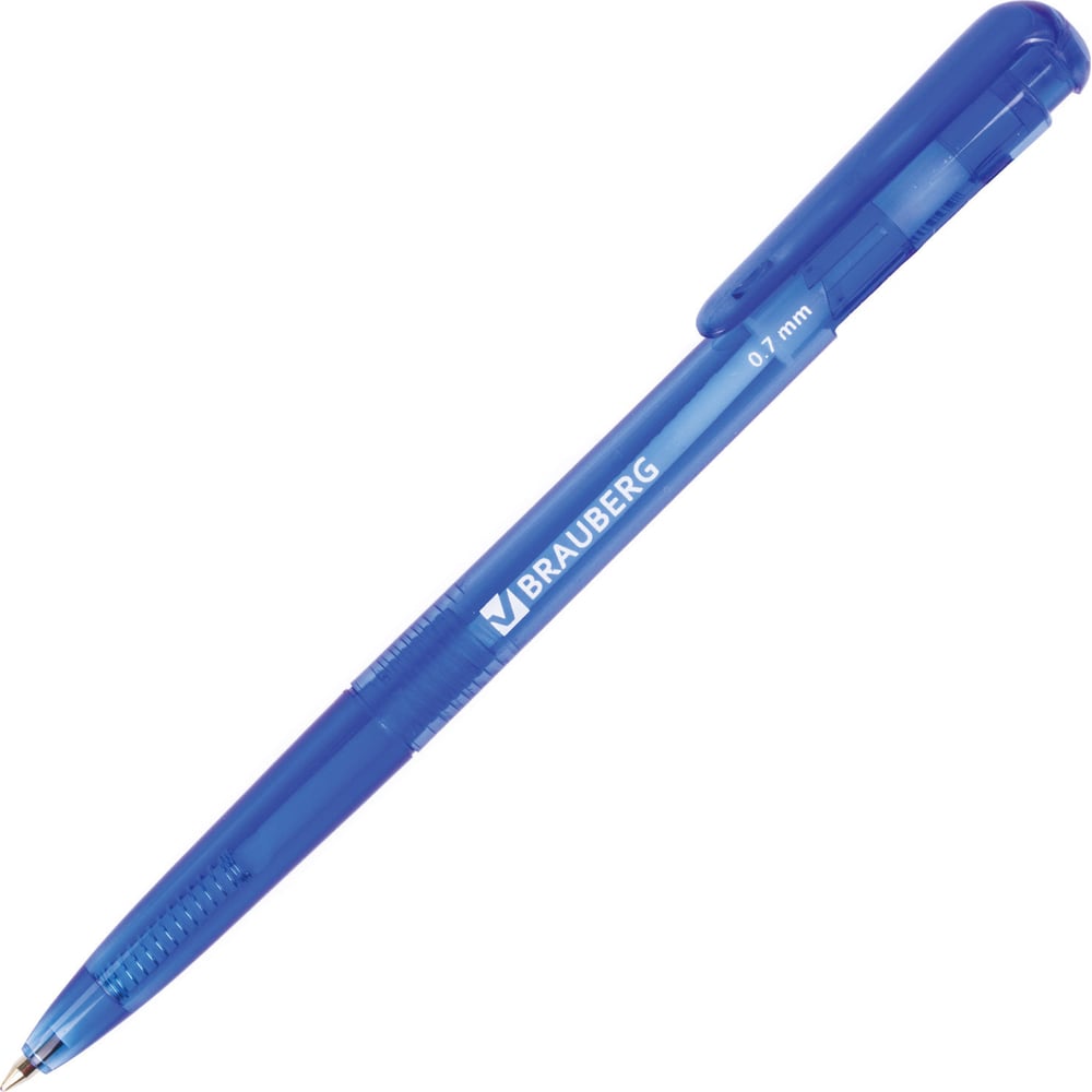 Автоматическая шариковая ручка BRAUBERG ручка шариковая чернила синие bic cristal soft узел 1 2 мм мягкое экономичное широкое письмо прозрачный тонированный корпус