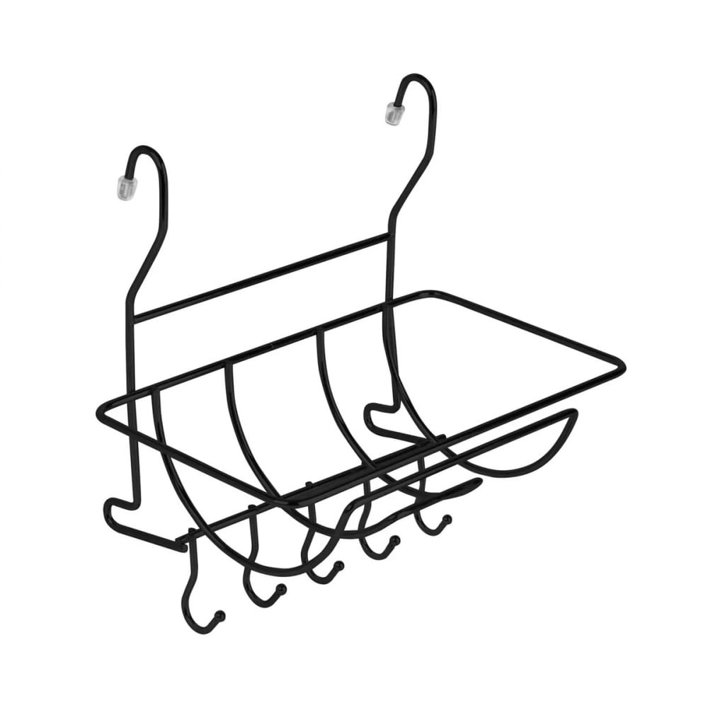 Полка для полотенец на рейлинг lemax полка на рейлинг с крючками доляна 29×10×17 см хром