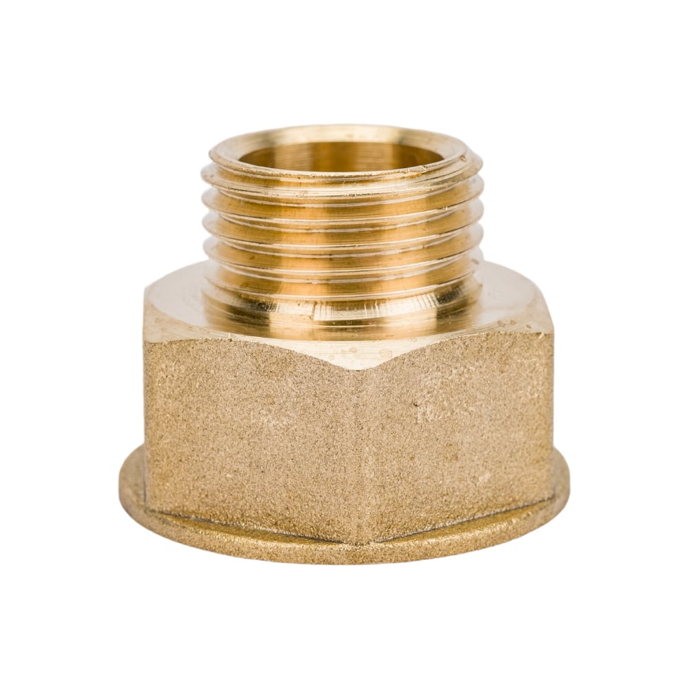 Изображение товара Переход LD PRIDE DN20х15 (3/4"ВР х 1/2"НР) латунь никель с биркой LD.67.519.20х15
