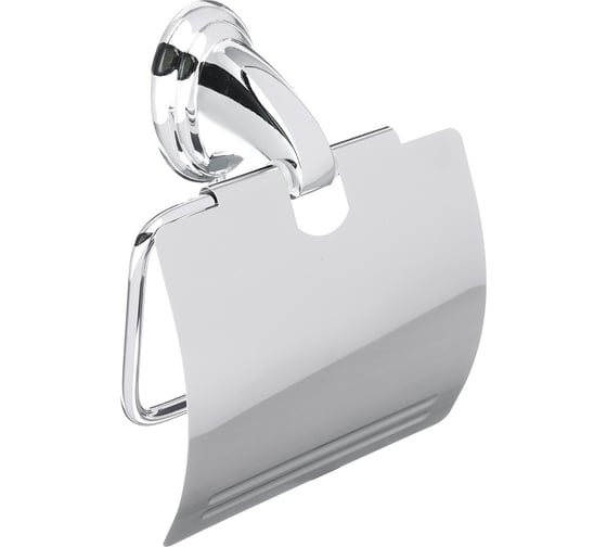 Изображение товара Держатель для туалетной бумаги VETTA с крышкой, скрытое крепление, хром, нерж.сталь 555-003