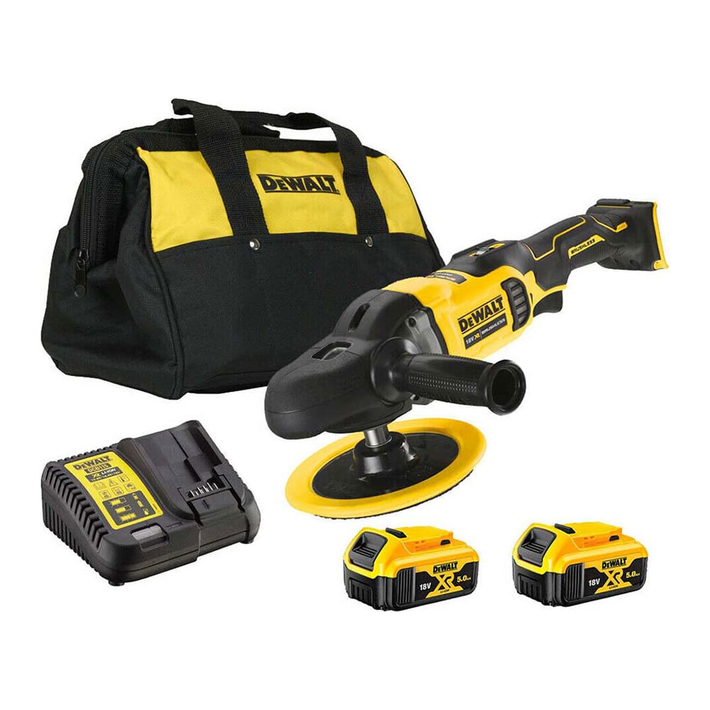Изображение товара Полировальная орбитальная машина Dewalt DCM849P2, 18В, 180мм, 2 Акб, ЗУ, сумка DCM849P2-QW Изображение товара Полировальная орбитальная машина Dewalt DCM849P2, 18В, 180мм, 2 Акб, ЗУ, сумка DCM849P2-QW