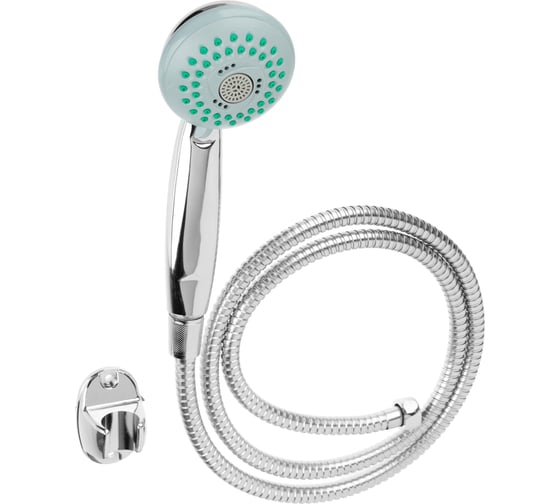 Изображение товара Набор для душа SonWelle: лейка 75 мм, 3 режима, шланг 150 см, держатель для душа S03-008