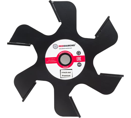 Изображение товара Фреза кровельная Premium (310x25.4 мм; количество лопастей 6) RedDiamond 2105003