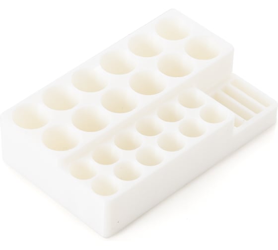 Изображение товара Органайзер бокс для батареек и аккумуляторов Saros Polymer 12шт AA, 12шт ААА, 4шт CR2032, L, цвет Белый 92006