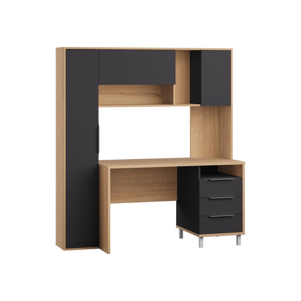 Изображение товара Компьютерный стол Woodville Комфорт 12.95 N дуб сонома/темно-серый 1620 мм