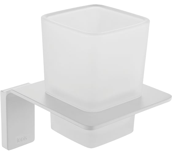 Изображение товара Одинарный подстаканник IDDIS Slide матовое стекло, сплав металлов, белый матовый SLIWTG1i45
