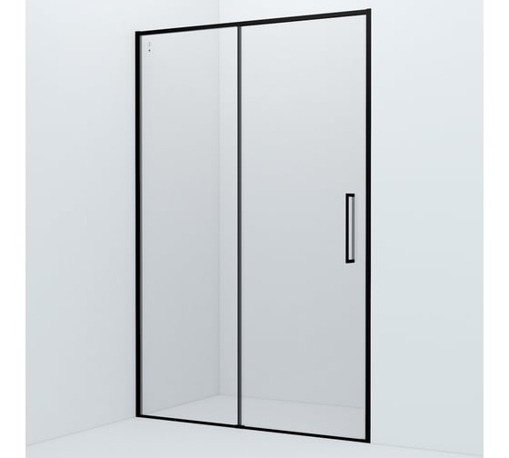 Изображение товара Душевая дверь IDDIS Slide черный алюминиевый профиль, 130х195 SLI6BS3i69