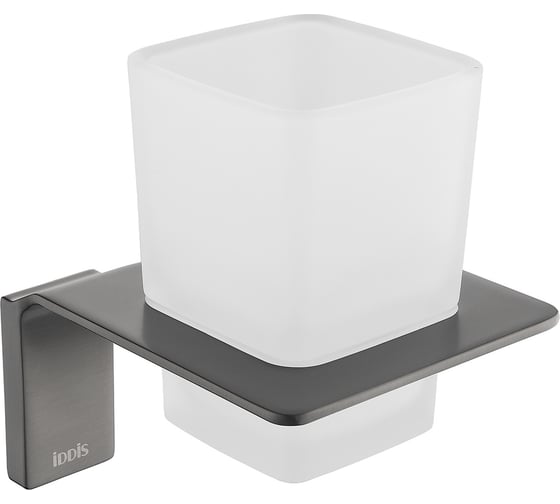 Изображение товара Одинарный подстаканник IDDIS Slide матовое стекло, сплав металлов, графит SLIGMG1i45