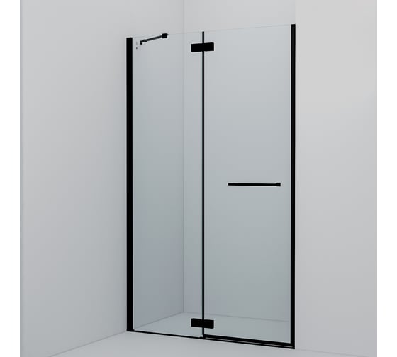 Изображение товара Душевая дверь IDDIS Slide распашная, черный алюминиевый профиль, 120х195 SLI6BH2i69