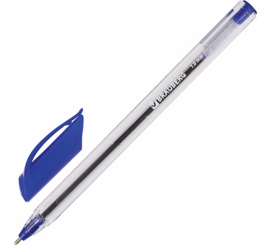 Изображение товара Ручка 12 шт в упаковке BRAUBERG шариковая масляная Extra Glide СИНЯЯ трехгранная узел 1мм линия 05мм  141700