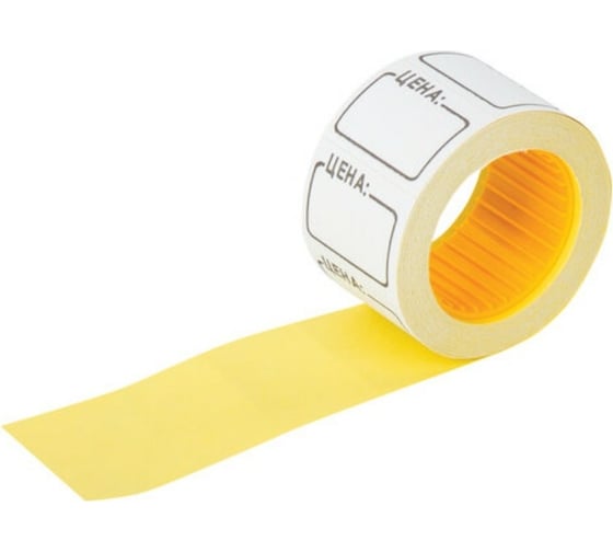 Изображение товара Ценник BRAUBERG Цена 35х25 мм, средний, белый, самоклеящийся, комплект 5 рулонов по 250шт, 112362