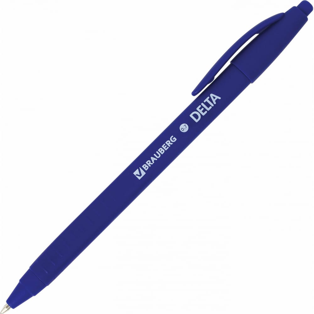 Автоматическая масляная шариковая ручка BRAUBERG ручка шариковая автоматическая 0 5 мм стержень синий корпус прозрачный с резиновым держателем