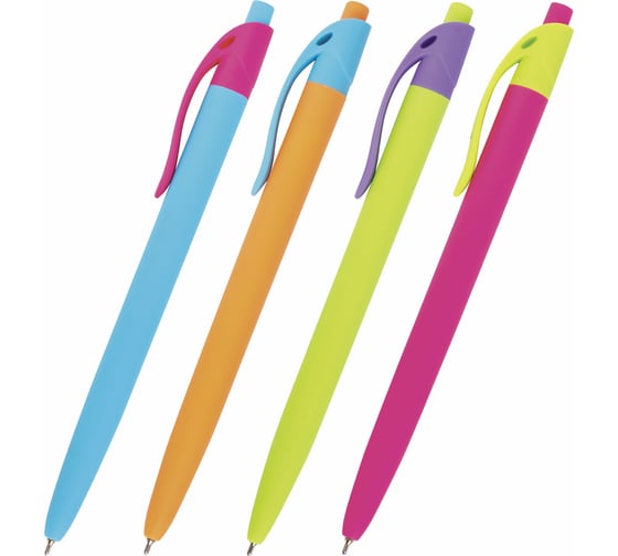 Изображение товара Ручка BRAUBERG шариковая масляная автомат. FRUITY RX СИНЯЯ soft-touch 0.7 мм линия 0.35 мм 142656