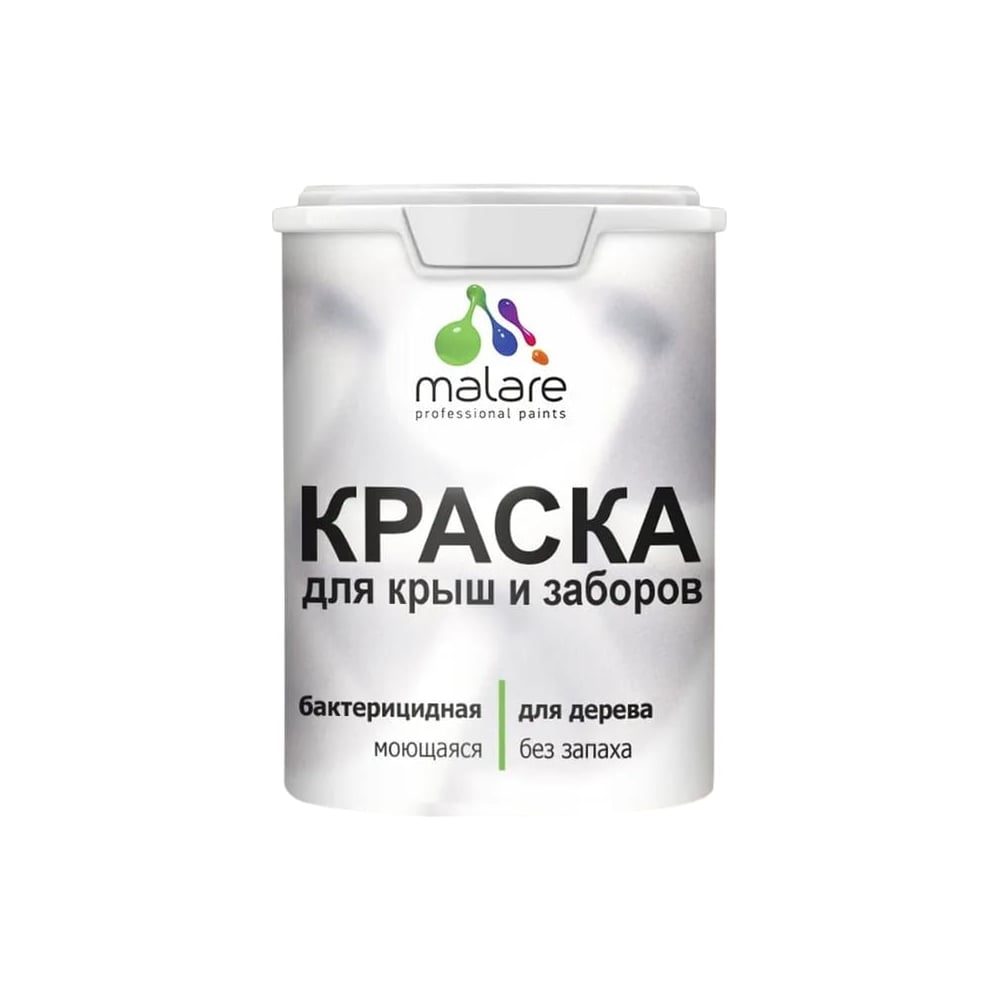 Изображение товара Малярная резиновая краска MALARE для деревянных заборов и стен 1 кг