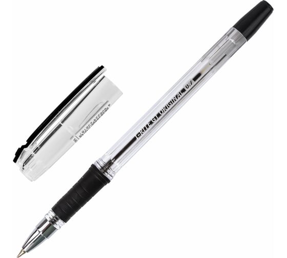 Изображение товара Ручка BRAUBERG шариковая масляная с грипом i-Rite GT ЧЕРНАЯ корпус прозрачный узел 0,7 мм 12 шт 143301