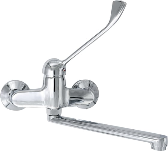 Изображение товара Смеситель для кухни (мойки) INGROSSO Medico ПРИСТЕННЫЙ, гусак 25см, картридж 35мм 466-37 УТ-00051150