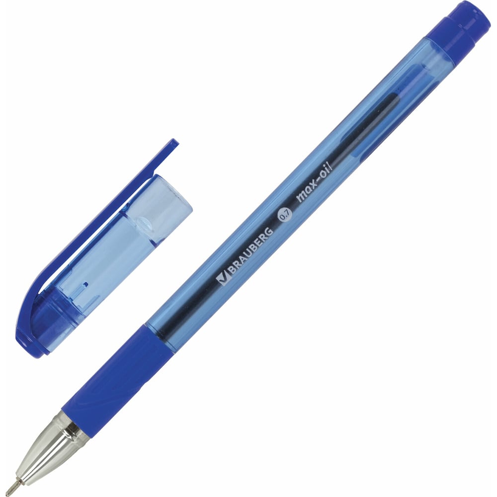 Масляная ручка шариковая BRAUBERG ручка шариковая чернила синие bic cristal soft узел 1 2 мм мягкое экономичное широкое письмо прозрачный тонированный корпус