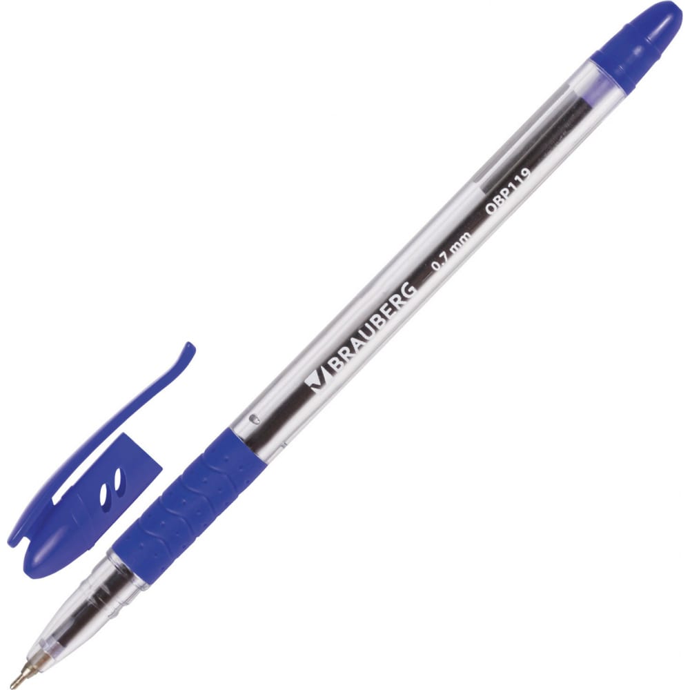 Масляная ручка шариковая BRAUBERG ручка шариковая cello pinpoint игольчатый узел 0 6мм синие чернила резиновый грип держатель