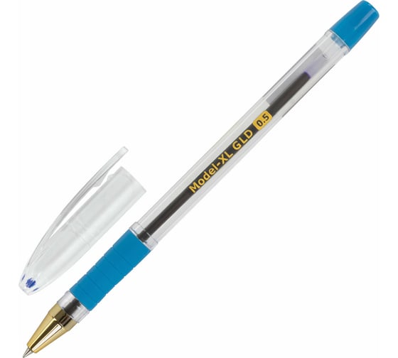 Изображение товара Ручка 12 шт в упаковке BRAUBERG шариковая масляная с грипом Model-XL GLD СИНЯЯ узел 05 мм линия 025 мм 143245