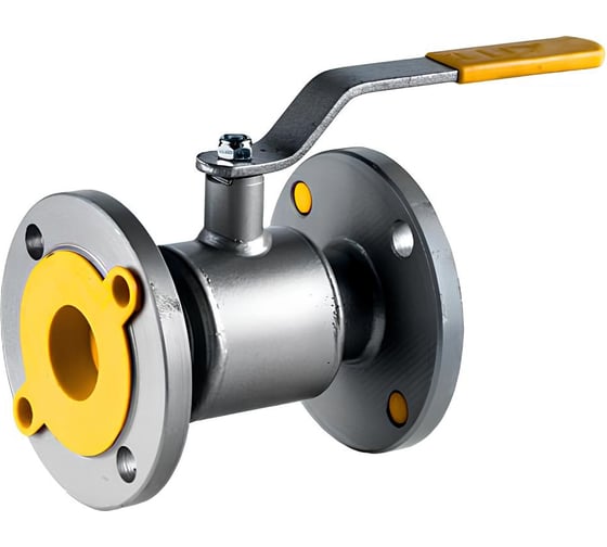 Изображение товара Кран шаровой стальной LD КШ.Ц.Ф Ду50 Ру40 фланцевый, полнопроходной, 180мм 050.040.П/П.02 007-7654