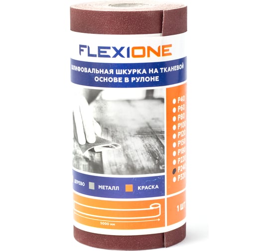 Изображение товара Рулон шлифовальный на тканевой основе Flexiоne 115 мм, 5 м, Р240 50001456