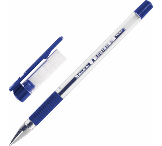 Изображение товара Ручка 50 шт в упаковке BRAUBERG шариковая с грипом X-Writer СИНЯЯ пишущий узел 07мм линия письма 035мм  142403