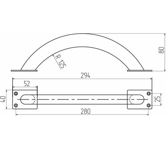 Изображение товара Дверная ручка ШЕПАРД Ригель-А-280 (белый) 15991