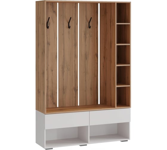 Изображение товара Готовая прихожая Woodville Роут кашемир/дуб вотан 593740