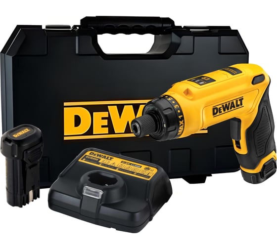 Изображение товара Аккумуляторная отвертка Dewalt DCF680G2, 7.2 В, 430 об/мин, с 2 АКБ 1 Ач и ЗУ, в сумке DCF680G2-QW
