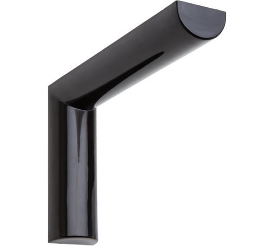 Изображение товара Кронштейн с пластиковой накладкой ALDEGHI LUIGI SPA 90х135/17х28 мм, оцинкованный, цвет: черный 2500PN15