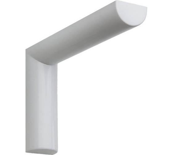 Изображение товара Кронштейн с пластиковой накладкой ALDEGHI LUIGI SPA 155х235/24х38 мм, оцинкованный, цвет: белый 2500PB25