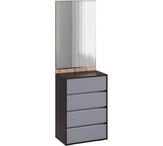 Изображение товара Готовая прихожая Woodville Роут с зеркалом венге/дуб вотан/графит софт 593728