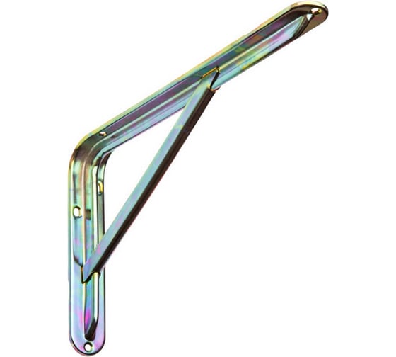 Изображение товара Кронштейн с ребром ALDEGHI LUIGI SPA 345х230х41 мм, оцинкованный, цвет: жёлтая оцинкованная сталь 2521AT41_P8