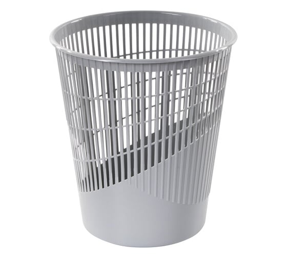 Изображение товара Корзина для бумаг BRAUBERG 11 литров, сетчатая, серая 230442