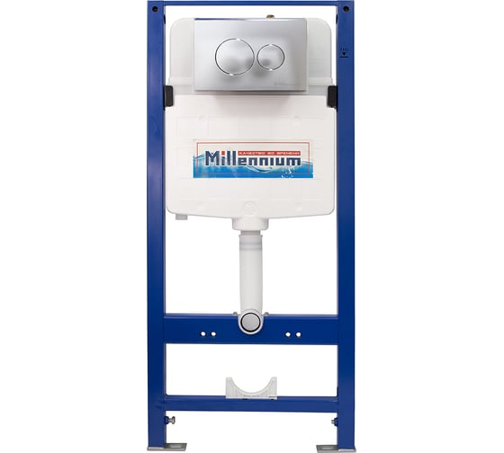 Изображение товара Инсталляция для унитаза с круглой кнопкой 1010–1220 мм — универсальная система скрытого монтажа для подвесного унитаза Millennium SICM1220