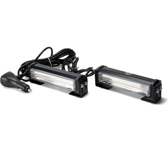 Изображение товара Маяк-стробоскоп АВТОЭЛЕКТРИКА (комплект из 2-х штук) 6Вт, 12/24В, 1 блок COB, 16 режимов, провод 3 м, кронштейн AE6W-1COB-1S 09.02656