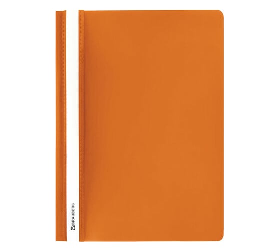 Изображение товара Скоросшиватель 25 шт в упаковке BRAUBERG пластиковый  А4 130/180 мкм оранжевый  228673