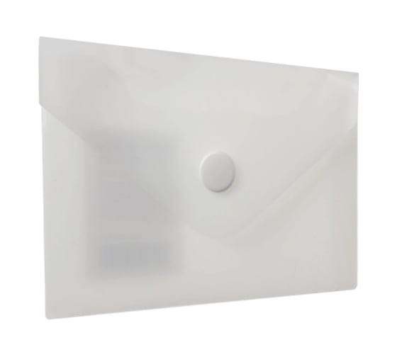 Изображение товара Папка-конверт 20 шт в упаковке BRAUBERG с кнопкой МАЛОГО ФОРМАТА 74х105мм, А7 д/визиток, матовая прозр 0,18 мм 227325