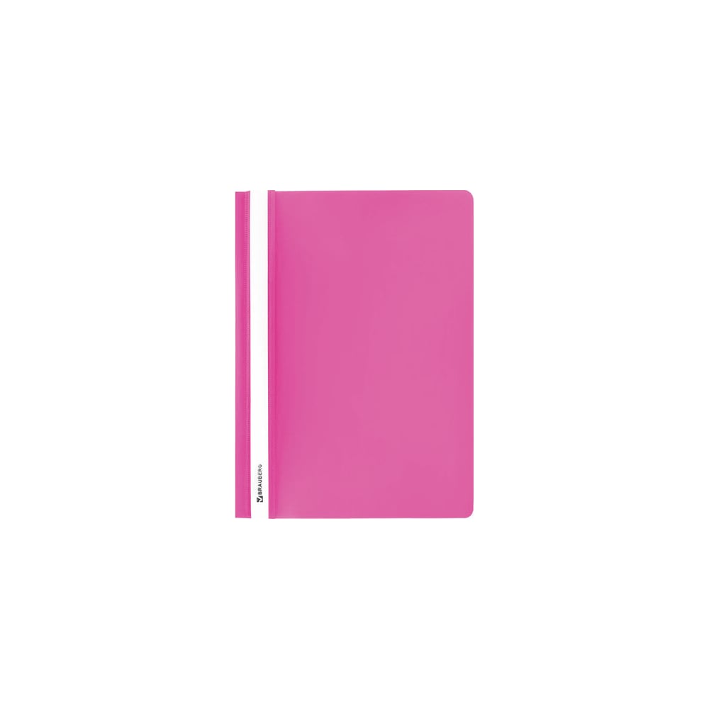 Пластиковый скоросшиватель BRAUBERG блок с липким краем 76 мм х 76 мм 100 листов пастель розовый
