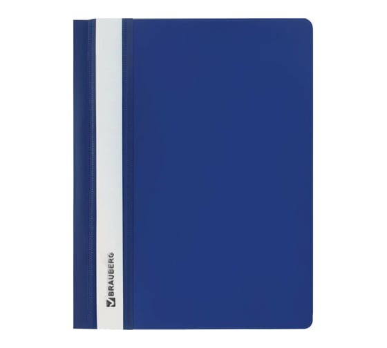 Изображение товара Скоросшиватель 25 шт в упаковке BRAUBERG пластиковый МАЛОГО ФОРМАТА 160х228мм А5 130/180 мкм синий  224801