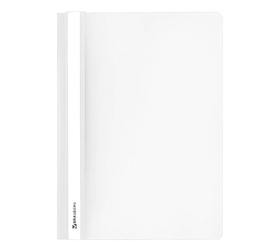 Изображение товара Скоросшиватель 25 шт в упаковке BRAUBERG пластиковый  А4 130/180 мкм белый  228676