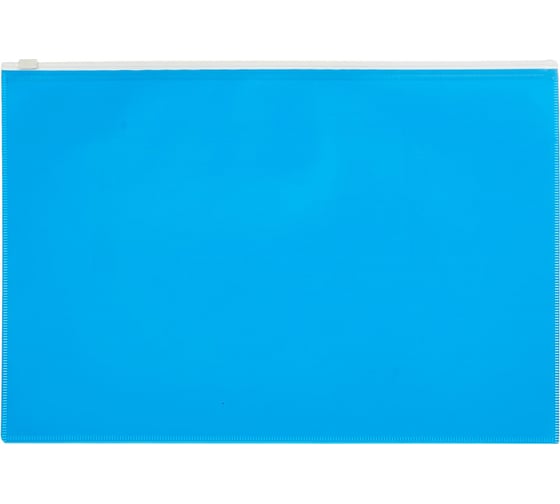 Изображение товара Папка на молнии 12 шт в упаковке Attache А4 Color голубой 1044985