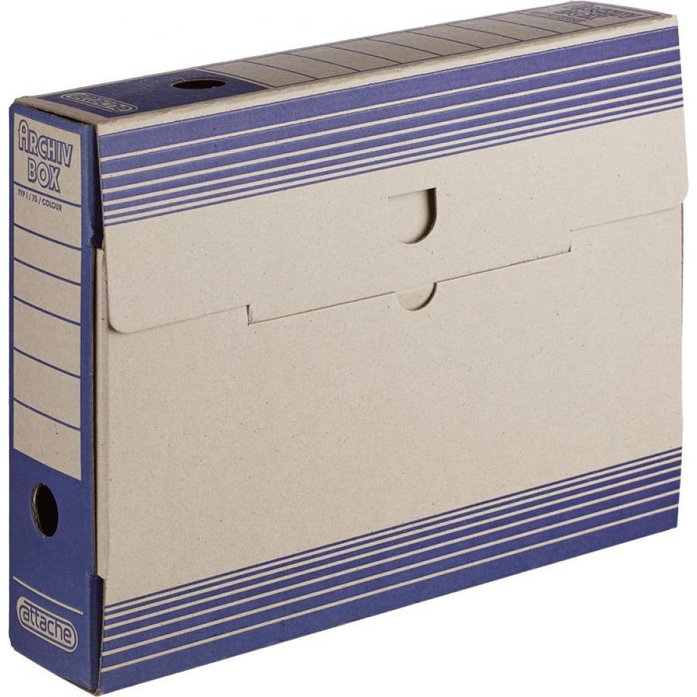 Архивный короб Attache короб архивный с клапаном а4 calligrata 150 мм микрогофрокартон до 1400 листов синий