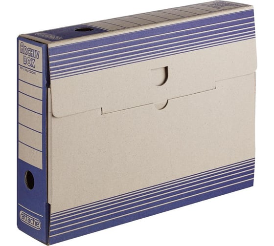 Изображение товара Архивный короб 25 шт в упаковке Attache 75 мм переплетный картон синий 390816