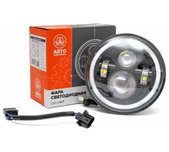 Изображение товара Фара светодиодная АВТОЭЛЕКТРИКА 4 диода (ближний, дальний свет, ДХО, поворотник) 7 дюймов, ВАЗ, ГАЗ, УАЗ, КАМАЗ 62.3711-4LED 09.02647