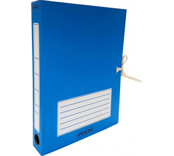 Изображение товара Архивный короб с завязками 50 шт в упаковке Attache 45 мм синий 1185104