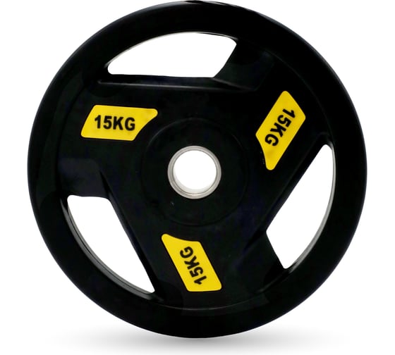 Изображение товара Диск обрезиненный c хватом UNIXFIT PRO 15 кг, 51 мм DG15RUBPYL