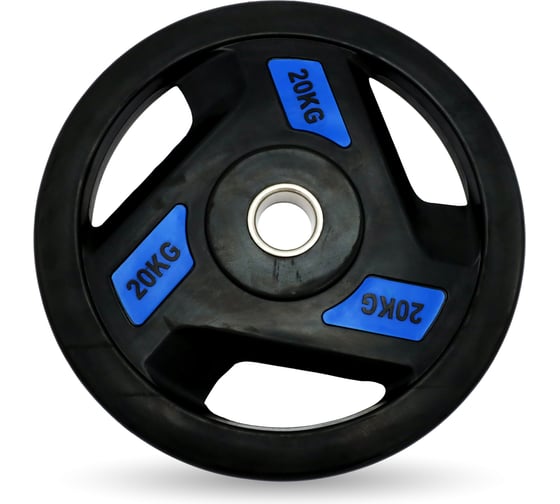 Изображение товара Диск обрезиненный c хватом UNIXFIT PRO 20 кг, 51 мм DG20RUBPBL